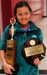  Lauren Dailey took first place in the grade 5-6 category of a fire prevention essay contest.