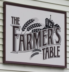 Farmer's Table sign