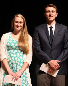 Hilton High School 2015 graduates Danielle Meeker and Andrew Miller were the recipients of the Hilton Education Scholarship awarded by the Hilton Education Foundation (HEF). Provided photo