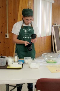 Orleans County 4-Her Naomi Haberger begins her preparation of Cheesecake Bars during the 2015 Grown in New York Contest held Sat., Nov. 7 at the Orleans County Fairgrounds. K. Gabalski photo