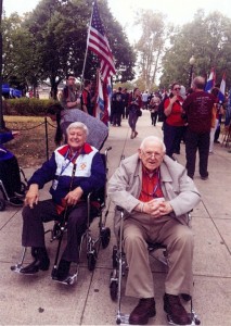 Tony Zamiara (right) and Tony Affronti (left) served together in the Army and were fortunate to be able to make this Honor Flight trip together. Provided photo