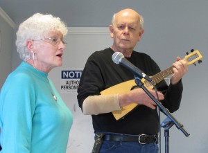 Mary Chamberlin and Bill Mickelson perform at Westwood Commons in North Chili on November 25. K. Gabalski photo