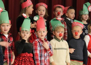 Little Byron-Bergen Rudolphs get ready to light Santa’s sleigh for Christmas. Provided photo