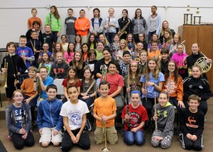 Churchville-Chili’s 7th Grade Band used their holiday spirit and extra practice time to raise nearly $2,000 in funds to buy new shoes for underprivileged children. Provided photo