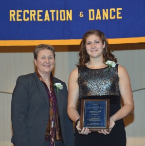Marissa J. Sell of Brockport was the 2015 recipient of the New York State Association for Health, Physical Education, Recreation and Dance (NYS AHPERD) Jay B. Nash Outstanding Major Award. Provided photo
