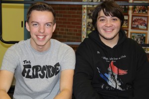 Seniors Benji Wittman and Ben Monacelli will perform as NYSSMA Conference All-State Vocal Jazz members for state legislators in Albany on March 7. Provided photo