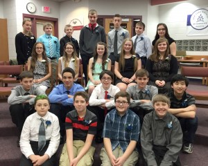 Byron-Bergen’s 2016 National Junior Honor Society Inductees. Provided photo