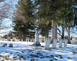 A view of a portion of The Christian Graveyard - also known as Pettengill Cemetery - on Hibbard Road in the Town of Clarendon, Orleans County.  Jessie Brockway has ancestors buried here and her research helped document their lives for the Clarendon Historical Society. K. Gabalski photo