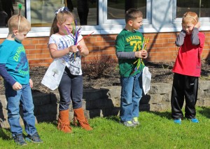  “Bees” and “trees” take advantage of a sunny spring morning at Churchville-Chili’s Chestnut Ridge Elementary to learn about pollination. Provided photo