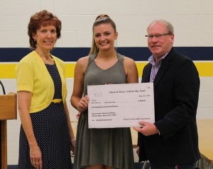 Debbie Somers, STC advisor; Olivia Coccitto, $500 scholarship recipient; and Gary Bracken, STC Advisory Council and Board of Education member. Provided photo