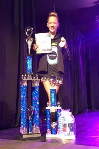 Abby Waite receives the Platinum Award and the Solo/Duet Highest Score Award for her dance performance at Nationals. Provided photo
