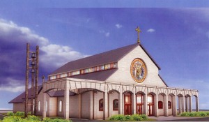 Artistic Vision prepared by Rohn & Associates of the exterior of the new St. Pius Tenth Catholic Church in Chili.