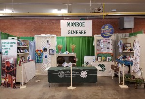 The Monroe-Genesee Counties booth in the Youth Building on the Fairgrounds. Provided photo