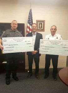 Pictured left to right: Chief Chris Mears of Ogden Police, Senator Rob Ortt and Chief Daniel Varrenti of Brockport Police. Provided photo