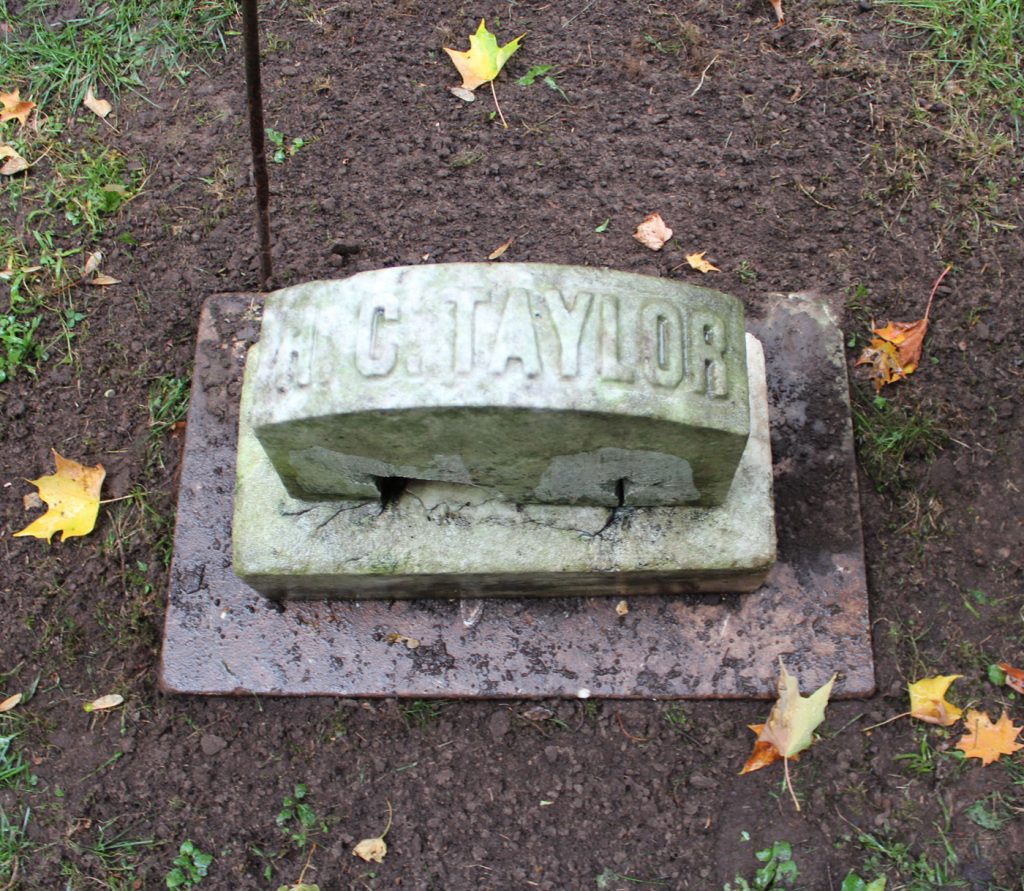 Herbert Charles Taylor’s gravestone. Provided photo