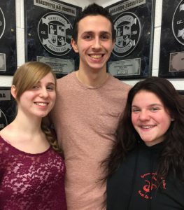 Spencerport All State musicians (l-r): Faith Strohm, Jared White and Grace Mingoea. Provided photo 