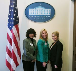 From left, Lisa Montanaro, instructional coach; Suzanne Goff, director of teacher and student success and Kirstin Penders, instructional coach, attended an exclusive event in Washington, D.C. titled, “The White House Convening on Better, Fewer and Fairer Assessments.” Provided photo 