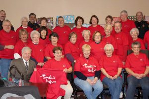 Hamlin seniors and members of the Monroe County Sheriff’s department wrapped gifts for under priviledged children and prepared baskets for families to give this Christmas. Provided photo