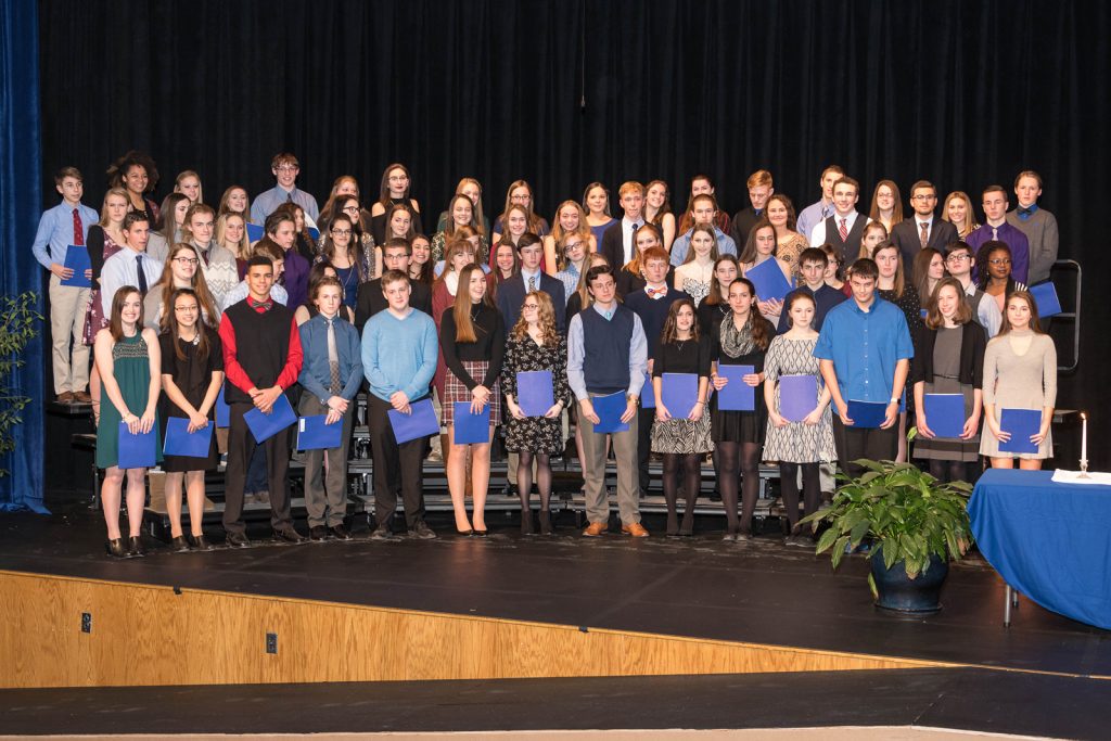 Brockport High School National Honor Society inductees.