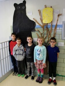 Students researched to find the actual measurements of an adult black bear to create this imposing model. Provided photo