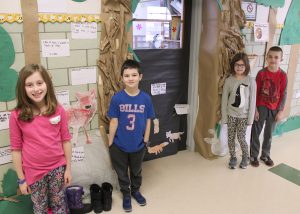 Fairbanks Road Elementary naturalists created a fox den complete with kits on their classroom door. Provided photo