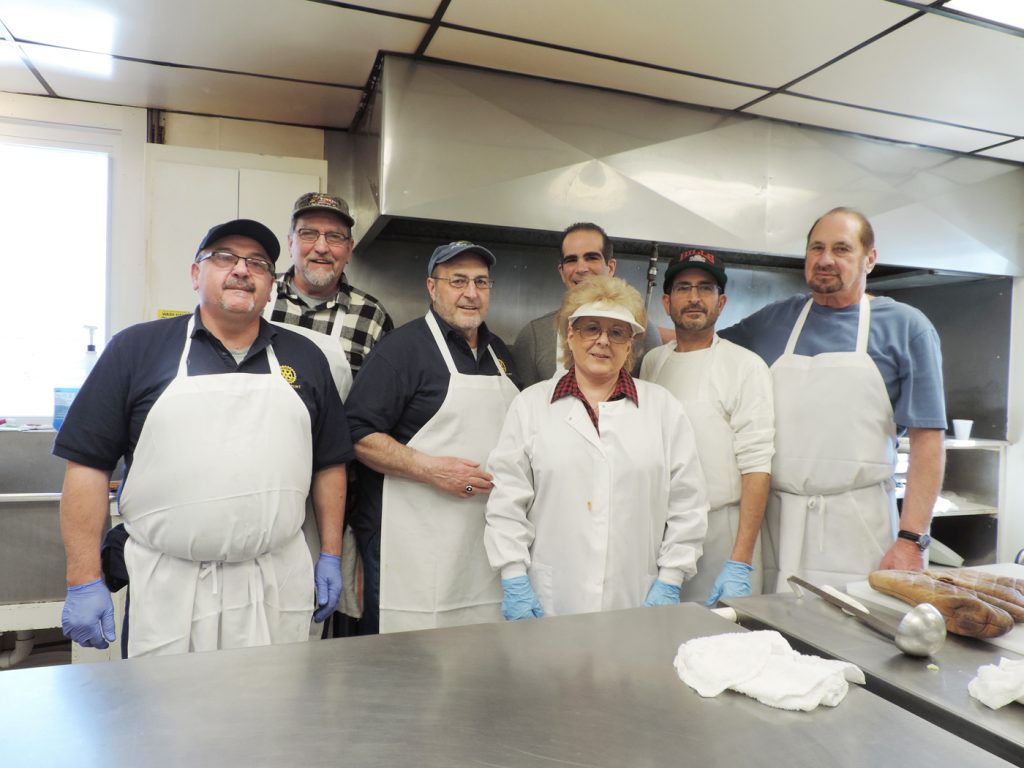 The Great Kitchen Crew (l-r): Kos Mihalitsas, Paul Serrianni, Ziti Dinner Chairperson Joe Marasco, Alice Sidoti, Jim Marasco, Buddy Marasco and Dom Tantillo. Provided photo