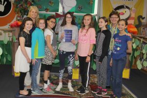Poetry contest winners: Natalie McCue, Abigail Jarman, Kaylee Stephens, Brielle Cooke, Layla Mangini, Evelyn Hagreen, Norah Hall, Elizabeth Kuhlkin and Melissa Norment. Provided photo.  