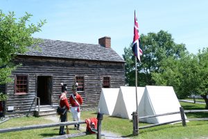 British soldiers set up camp outside the c. 1797 Col. Nathaniel Rochester House during the War of 1812 & Jane Austen Weekend at Genesee Country Village & Museum. Provided photo