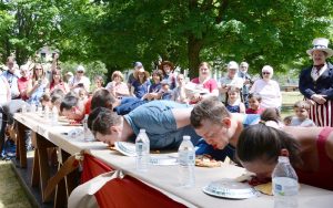 Pie-eating contest at Genesee Country Museum. Provided photo
