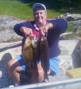  Kevin Van Dam has got nothing on this guy. Poppy Miller with a nice mess of Thousand Island bass. Provided photo
