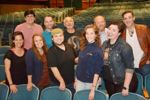 Partial cast photo (left to right): Back row - Joseph Badasacco, Nicholas D. Rogers, Steve Valvano, Eric Williamson and Mark Brummitt; front row - Tina Hoffman, Stephanie Paige Moulton, Dylan DeGeorge, Kit Prelewitz and Jessica Ames. Provided photo