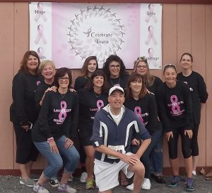 Bruce Rychwalski with staff members of Laura’s Gifts 2017 Courage 5K Run. Provided photo