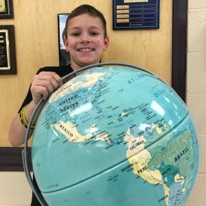 Student Jack Farner is the top winner of the Byron-Bergen Elementary School’s National Geographic Bee. Provided photo