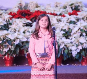 Sierra Bianchi, 4th grader at Quest Elementary in Hilton and GPAS/RAPA Young Artist First Place Winner in the Mini category, sang “Part of Your World” from Aladdin. Photo by Nic Samper 