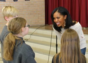 Students had the opportunity to meet international ballet star Aesha Ash in person after the formal presentation. Provided photo