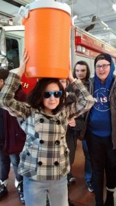 The water was turned off during the event. Students carried water to the church from the North Greece Fire Department.
