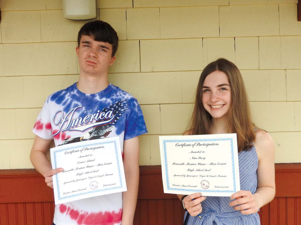 High School winners, l-r: Connor Schmid and Nina Parry. Photo by Karen Fien