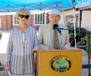 Mayor Margaret Blackman and Village Historian William Andrews participated in the event.