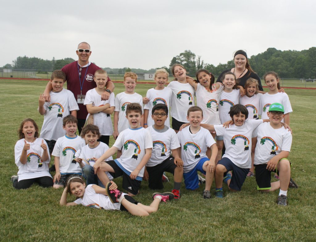 Team Ireland celebrates at the Elementary School Jr. Olympics on June 13. Provided photo 