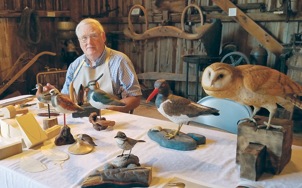 Al Cretney is a well-known woodcarver who specializes in carving birds. He has exhibited his work in craft shows across the United States. “I do it to fill my free time,” he says.
