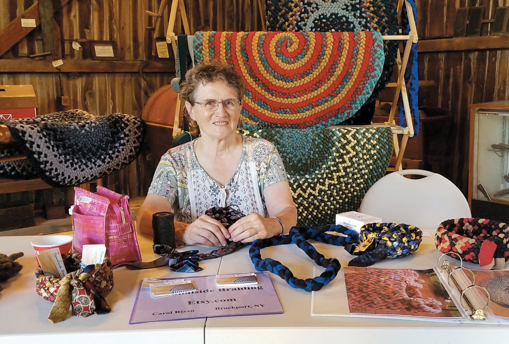 A beautiful display of rag rugs was shown by Carol Rizzo