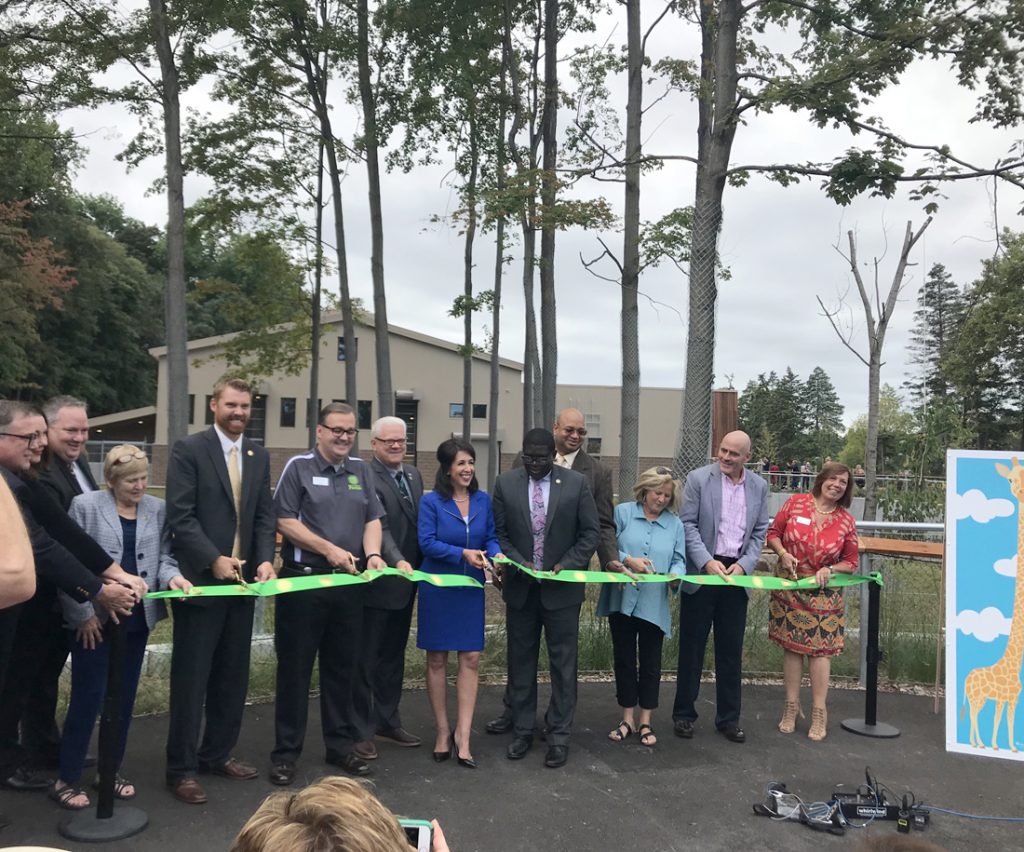Ribbon cutting for the Animals of the Savanna exhibit. Provided photo