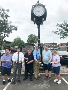 Hilton’s Victorian-style clock in Hovey Square was refurbished and rededicated in August thanks to donations from the Hilton-Parma-Hamlin Chamber of Commerce, Hilton Family Restaurant and Thomas E. Burger Funeral Home. 