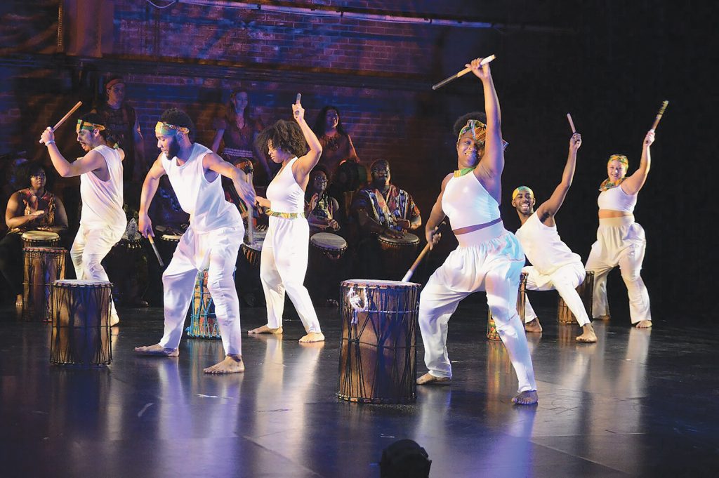 The Sankofa troupe performing “Sinte.” Photo by Anthony Littlejohn. 