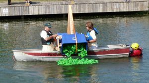 Canaligators are usually launched from the Union Street bridge during Spencerport Canal Days, but construction necessitated an alternative launch method this year. 