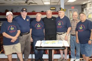 Ferris Goodridge American Legion of Spencerport celebrated their 100th birthday by entertaining the community with music and barbecues the weekend of August 24 and 25. They completed the celebration on August 27, the Legion’s actual ratification date, by inviting the Ferris Goodridge Legion family members for a birthday party. 