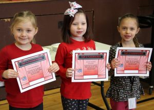 Top fundraisers (l-r) Lilly, Analise and Carlene were honored for their hard work.
